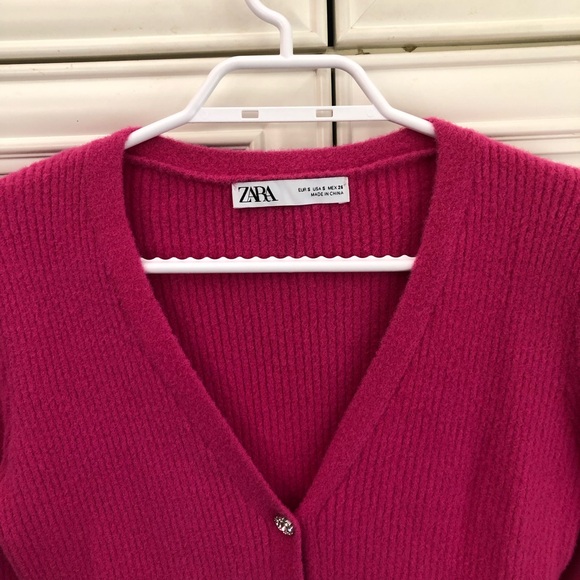 Soft Zara women’s v-neck crop sweater - Picture 6 of 12